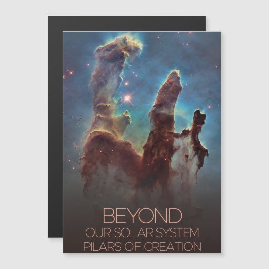 宇宙、銀河系、天の川、創造柱 マグネット招待状 (正面/裏面)