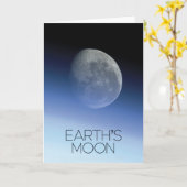 宇宙、銀河系、太陽のシステム、地球の月 カード (黄色い花)