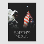 宇宙、銀河系、太陽のシステム、地球の月 マグネット招待状 (正面)