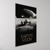 宇宙、銀河系、太陽のシステム、地球の月 箔ポスター (レイダウン)