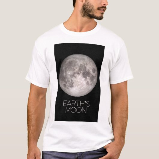宇宙、銀河系、太陽のシステム、地球の月 Tシャツ (正面)
