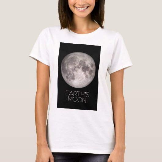 宇宙、銀河系、太陽のシステム、地球の月 Tシャツ (正面)