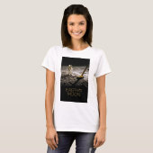 宇宙、銀河系、太陽のシステム、地球の月 Tシャツ (正面フル)