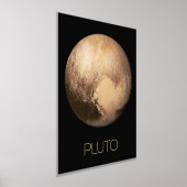 宇宙、銀河、太陽系、冥王星 箔ポスター (レイダウン)