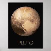 宇宙、銀河、太陽系、冥王星 箔ポスター (正面)