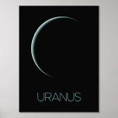 宇宙、銀河、太陽系、天王星 箔ポスター (正面)