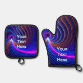 宇宙 鍋つかみ&鍋敷きセット (正面)