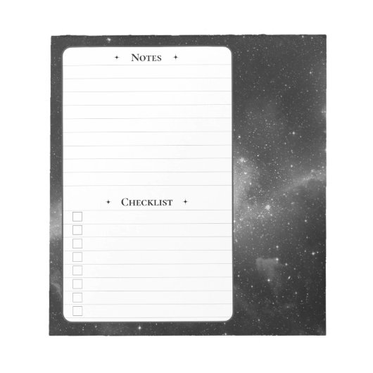 宇宙 | Daily NotesおよびチェックリストNotepad ノートパッド (正面)