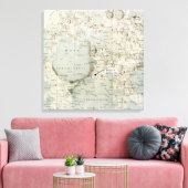 宇宙: MOON MAP, 1972 キャンバスプリント (インサイチュ (リビング))