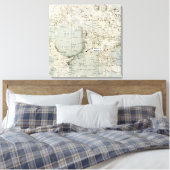 宇宙: MOON MAP, 1972 キャンバスプリント (インサイチュ (寝室))