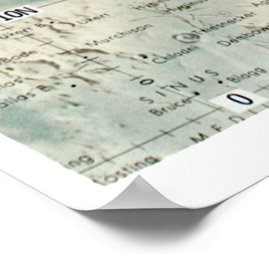 宇宙: MOON MAP, 1972 ポスター (角)