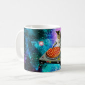 宇宙djキャットピザ コーヒーマグカップ (正面左)