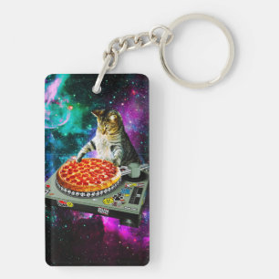 宇宙dj猫ピザ キーホルダー