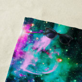 宇宙dj猫ピザ ビーチタオル (インサイチュ)