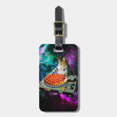 宇宙dj猫ピザ ラゲッジタグ (正面縦)