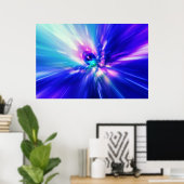 宇宙Fでの星間時間旅行とハイパー・ジャンプ ポスター (ホームオフィス)