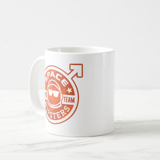 宇宙Hipsters®はチーム11 ozのコーヒー・マグを傷つけます コーヒーマグカップ (正面左)