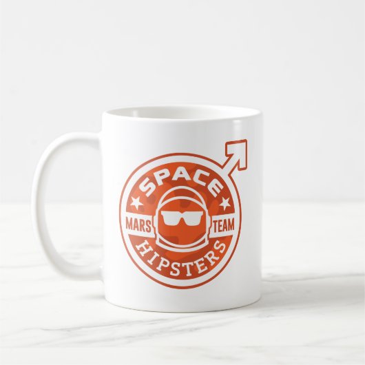 宇宙Hipsters®はチーム11 ozのコーヒー・マグを傷つけます コーヒーマグカップ (左)
