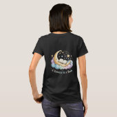 「宇宙in本」かわいい天上の眠りモー tシャツ (裏面フル)
