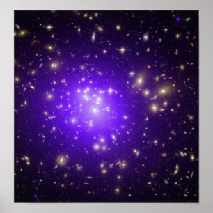 宇宙NASAの紫色の星の霞 ポスター