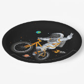 宇宙ovでbmxバイクに乗る宇宙飛行士 ペーパープレート (アングル)