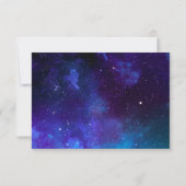 宇宙rsvp。夜星。ネイビーモダン結婚ズ 出欠カード (裏面)