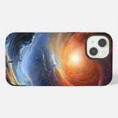 宇宙Sci Fiランドスケープアート iPhoneケース (裏面横)