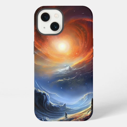 宇宙SF風景アート iPhoneケース (裏面)