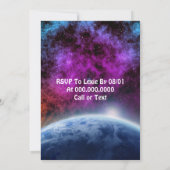 宇宙Sweet sixteen誕生日パーティー 招待状 (裏面)