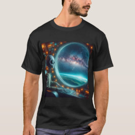 宇宙Tシャツを見ているエイリアン Tシャツ