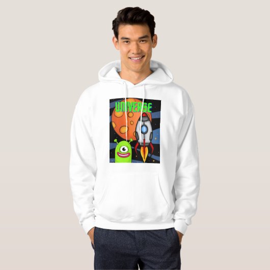 宇宙UFOと惑星 パーカ (正面フル)