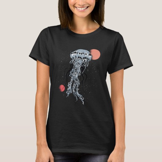 宇宙ufo惑星クラゲエイリアン tシャツ (正面)