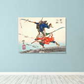 宇治橋の戦い |月岡芳年 | キャンバスプリント (インサイチュ (ウッドフロア))