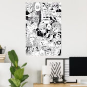 宇瑞天元デーモンスレイヤーKNYコラージュ ポスター (ホームオフィス)