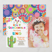 宇野フィエスタファースト誕生日招待カクタスパーティー 招待状 (正面/裏面)