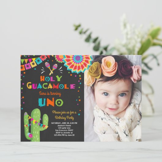 宇野フィエスタファースト誕生日招待カクタスパーティー 招待状 (スタンド正面)