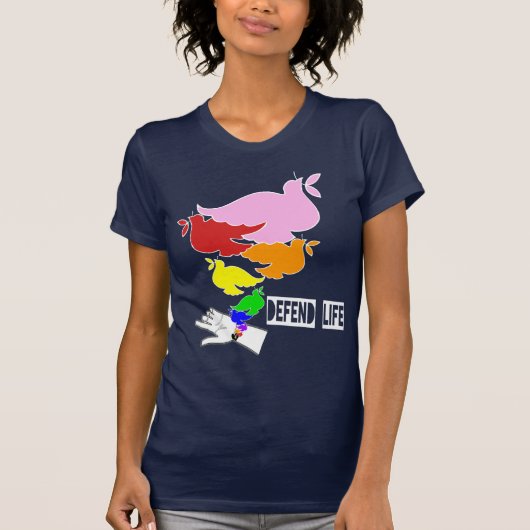 守って下さい雨の後で生命を、… (暗闇) Tシャツ (正面)