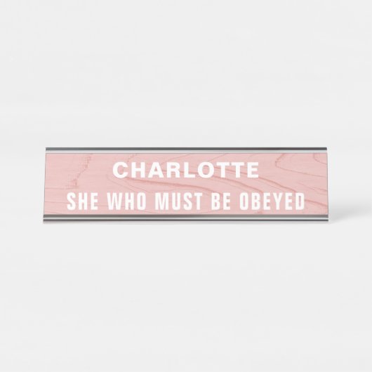 『守らねばならない女おもしろい』 デスクネームプレート (正面)