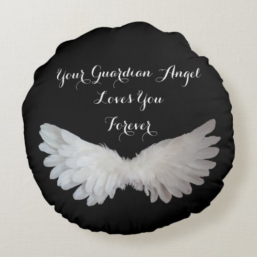 守り神によっては愛感動的な引用文が飛びます ラウンドクッション (裏面)