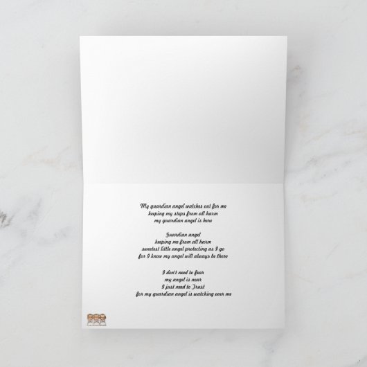 守り神のクリスマスの挨拶状 シーズンカード (内部)