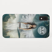 守り神の嵐のスカイブルーの白 Case-Mate iPhoneケース (裏面(横))