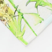 守り神の水彩画によって保護される フリースブランケット (角)