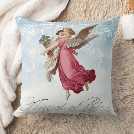 守り神の祈りの言葉を持つヴィンテージの宗教子供 クッション (ブランケット)