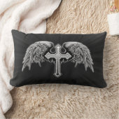 守り神の飛んだ十字のデザイン ランバークッション (ブランケット)