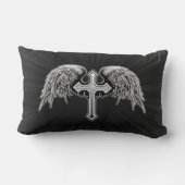 守り神の飛んだ十字のデザイン ランバークッション (裏面)