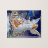 守り神、子供および橋 ジグソーパズル (横)