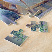 守り神、子供および橋 ジグソーパズル (側面)