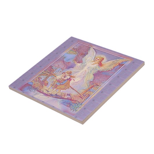 守り神、子供および橋 タイル (側面)