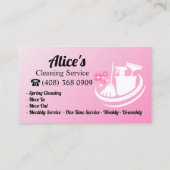 守衛室ハウスクリーニングメイドレディーハウスキーパー 名刺 (裏面)