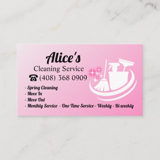 守衛室ハウスクリーニングメイドレディーハウスキーパー 名刺 (裏面)